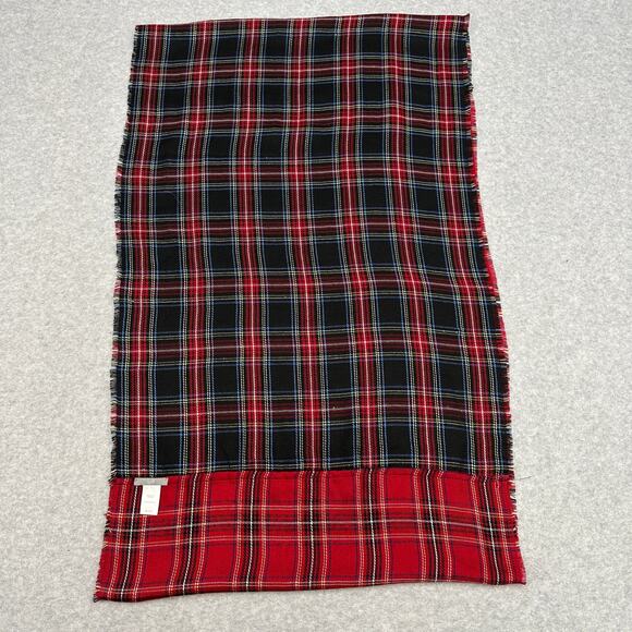 J.Jill Scarf WMNS Red Black Multi Mixed Plaid Tartan Infinity Winter Holiday - Picture 2 of 8